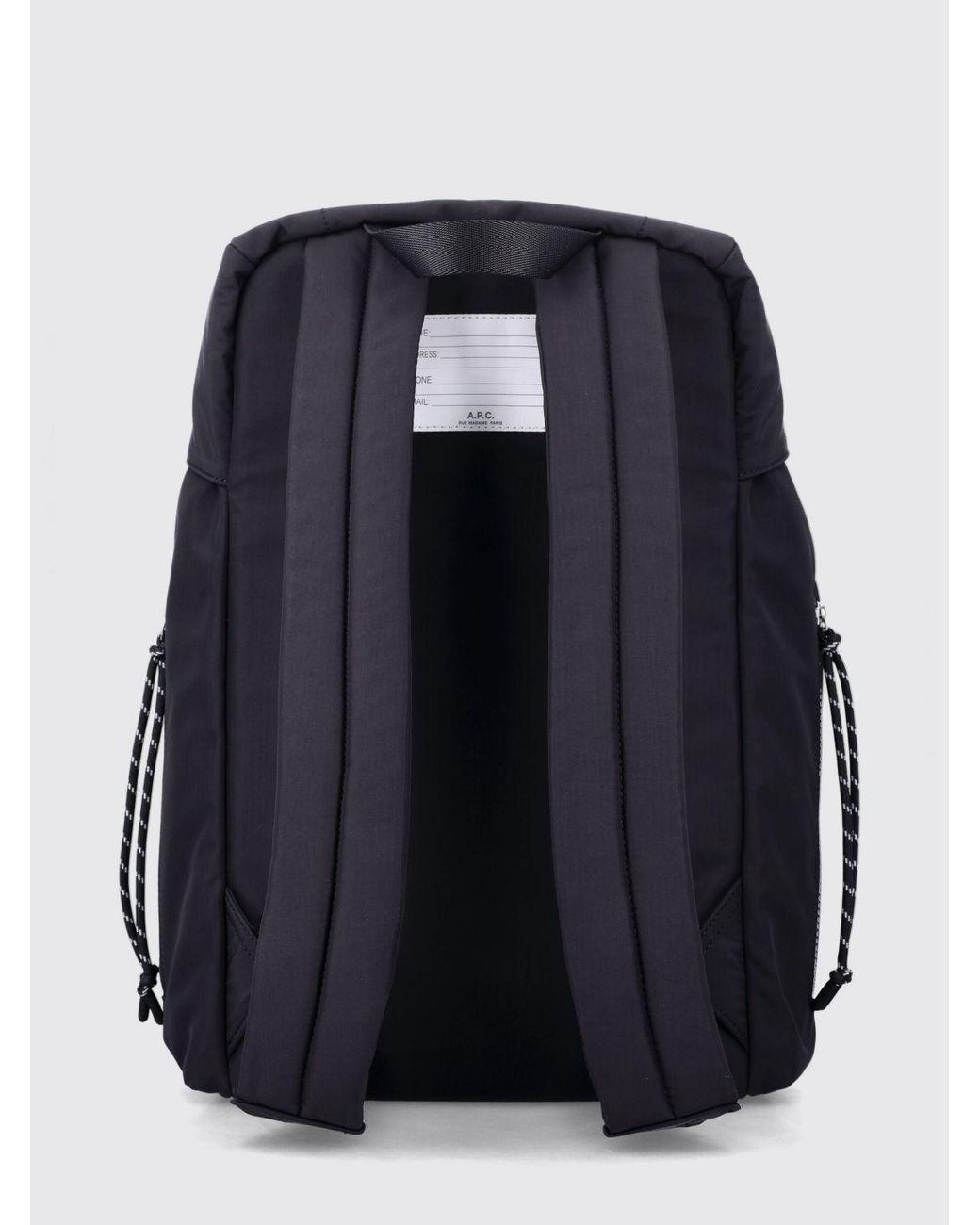 A.P.C. Blue Trek Nylon Backpack With Padded Straps And Flap Closure for men