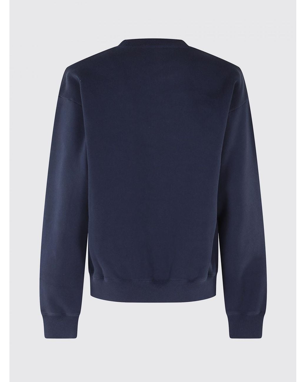 Sporty & Rich Blue Sporty &Amp Rich College Logo-Print Cotton Crewneck Jumper