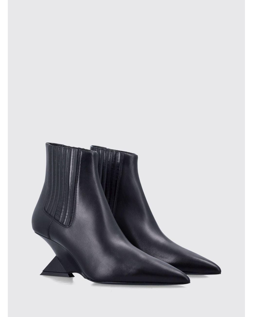 The Attico Blue Chelsea Ankle Boots