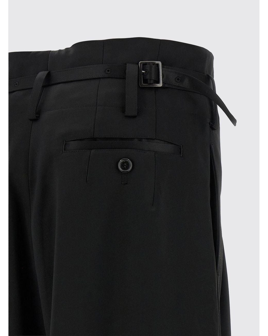 Junya Watanabe Black High-Waisted Wide-Leg Wool Blend Palazzo Pants