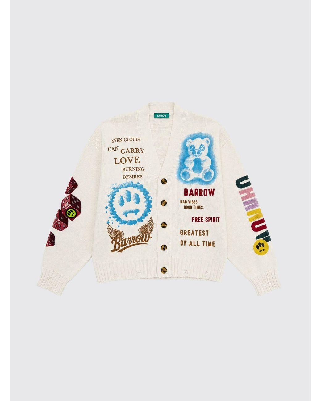 Barrow White Sweater for men