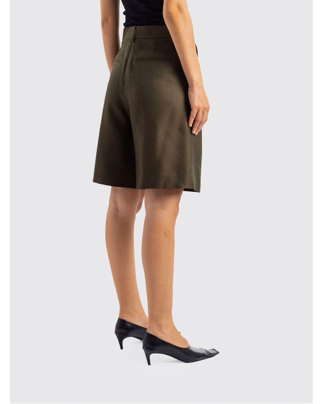 Khaite Brown Knee-Length Tailored Shorts