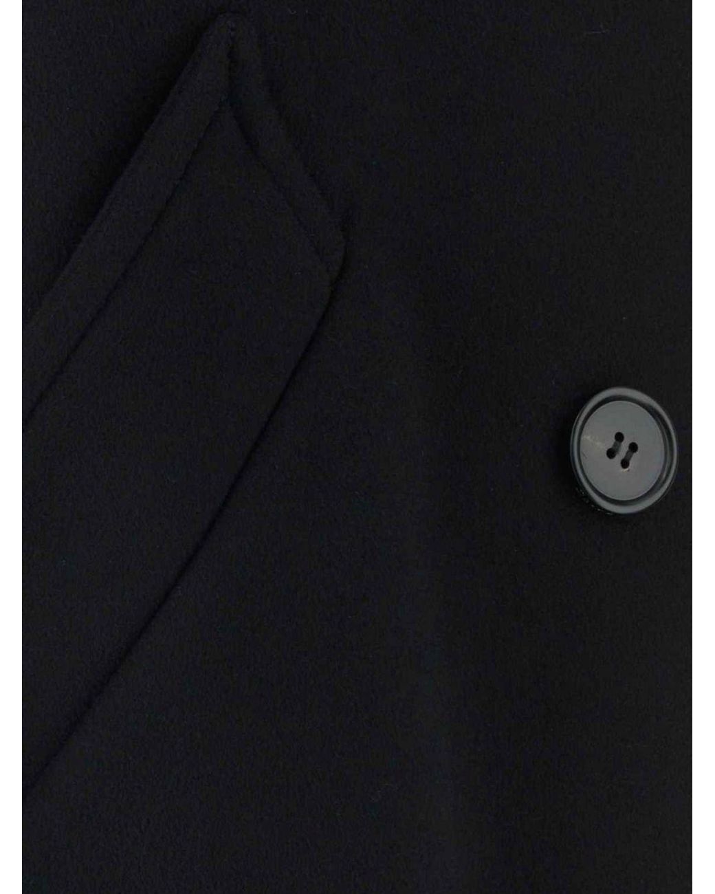 Chloé Blue Chlo&Eacute Long Double-Breasted Virgin Wool Coat With Belt And High Neck
