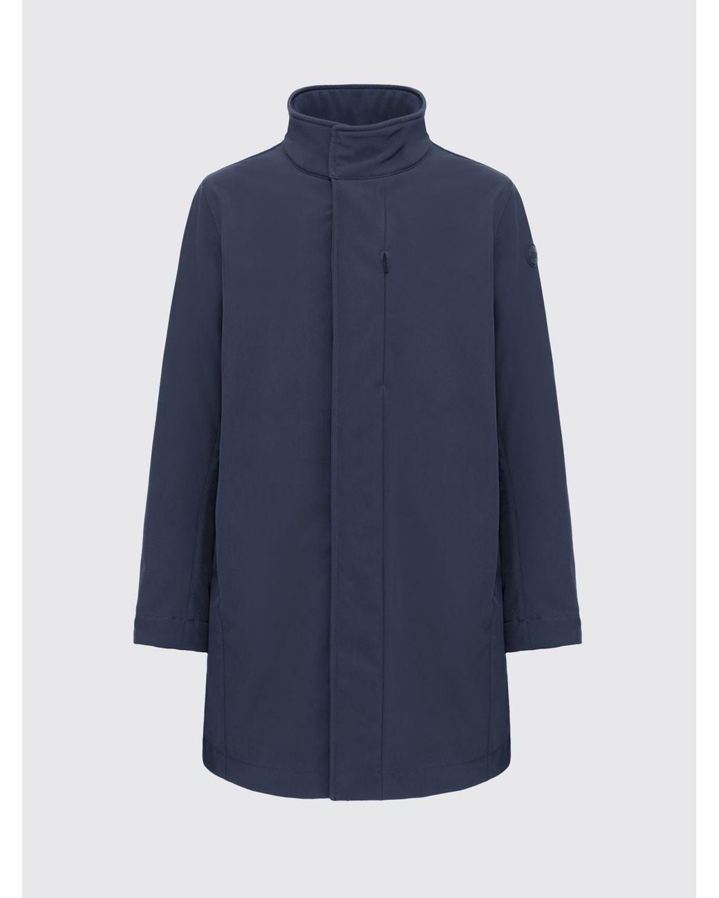 Colmar Blue Long Windproof Technical Fabric Parka With High Neck for men