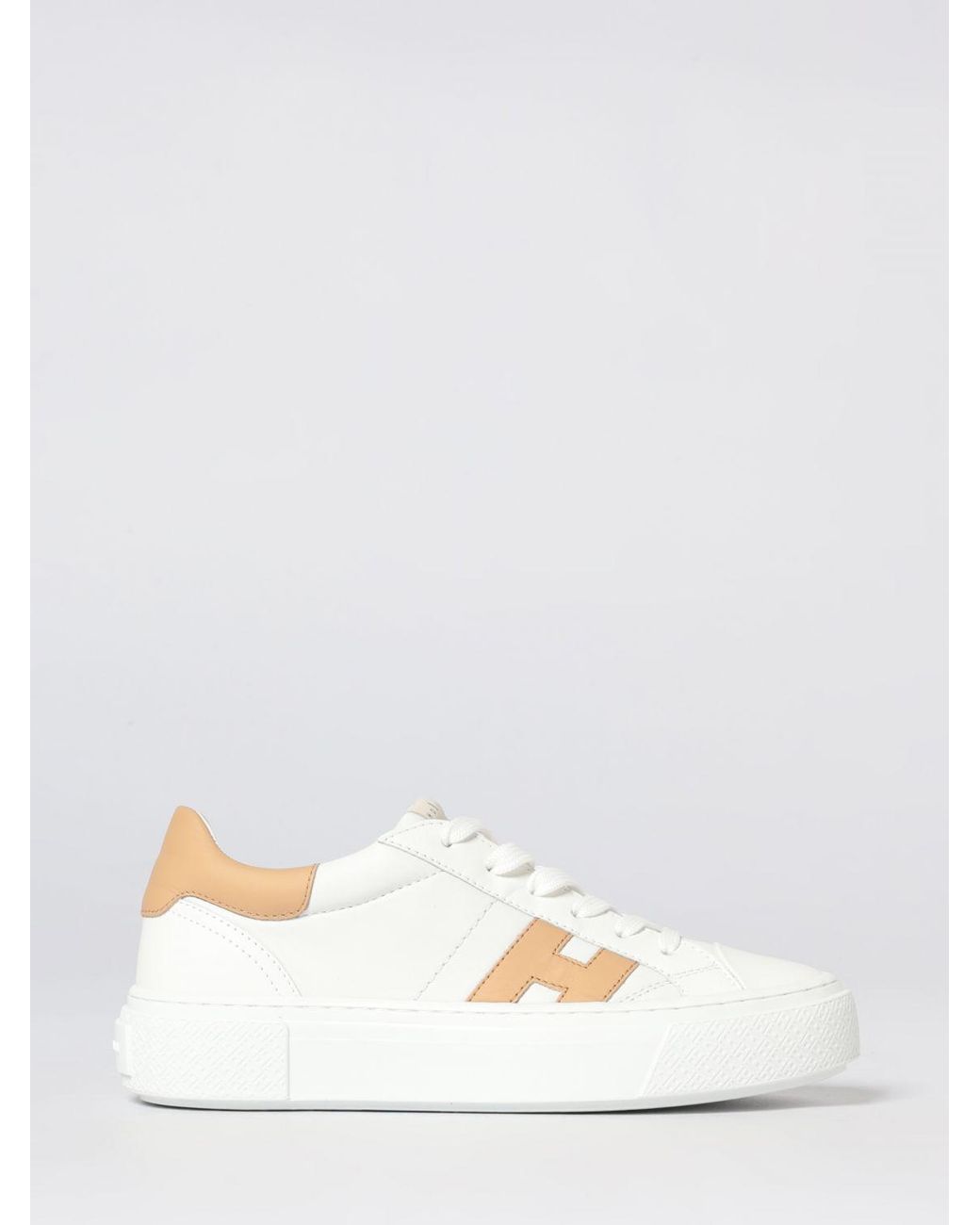 Hogan Natural Crosswind Leather Sneakers