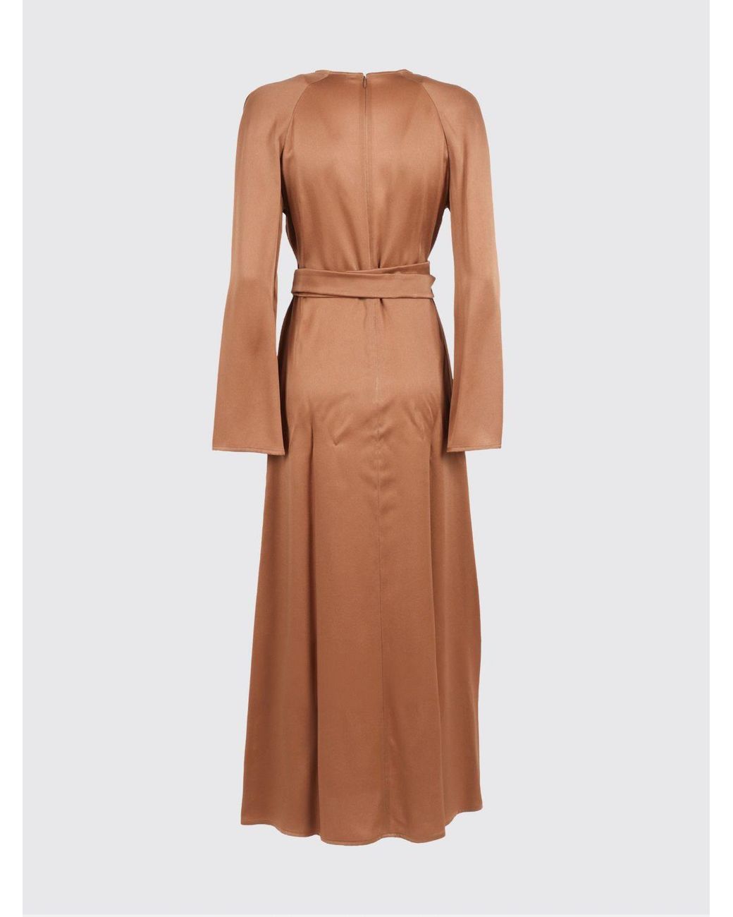Fabiana Filippi Brown Wrap Midi Dress