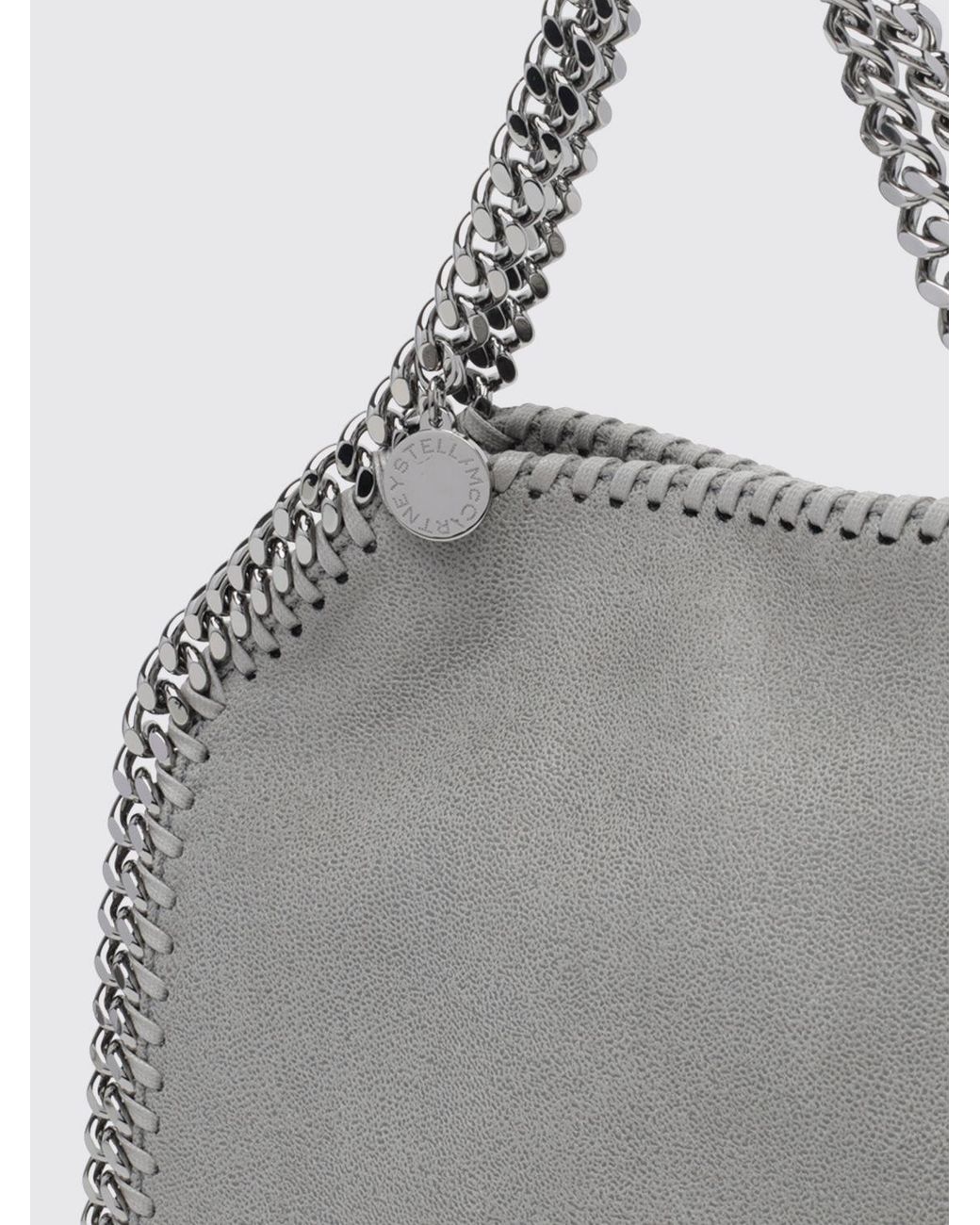 Stella McCartney Gray Falabella Alter Mat Handbag With Chain Trim