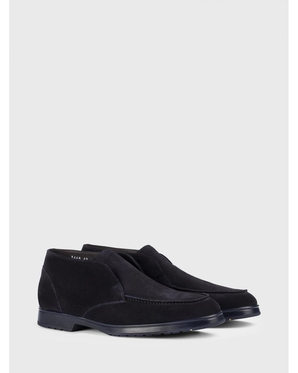 Doucal's Blue Suede Desert Boots for men