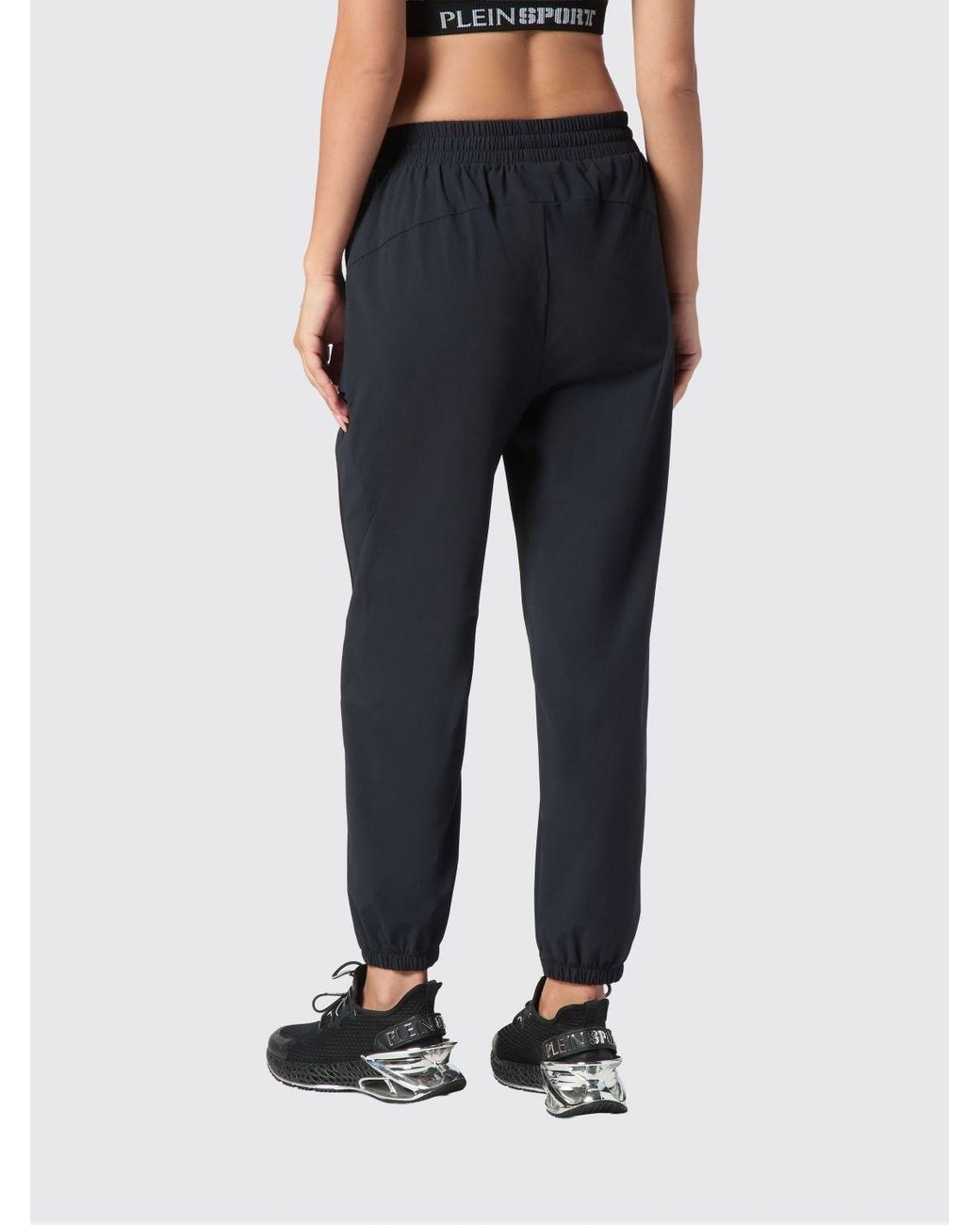 Philipp Plein Blue Technical Stretch Fabric Jogging Pants