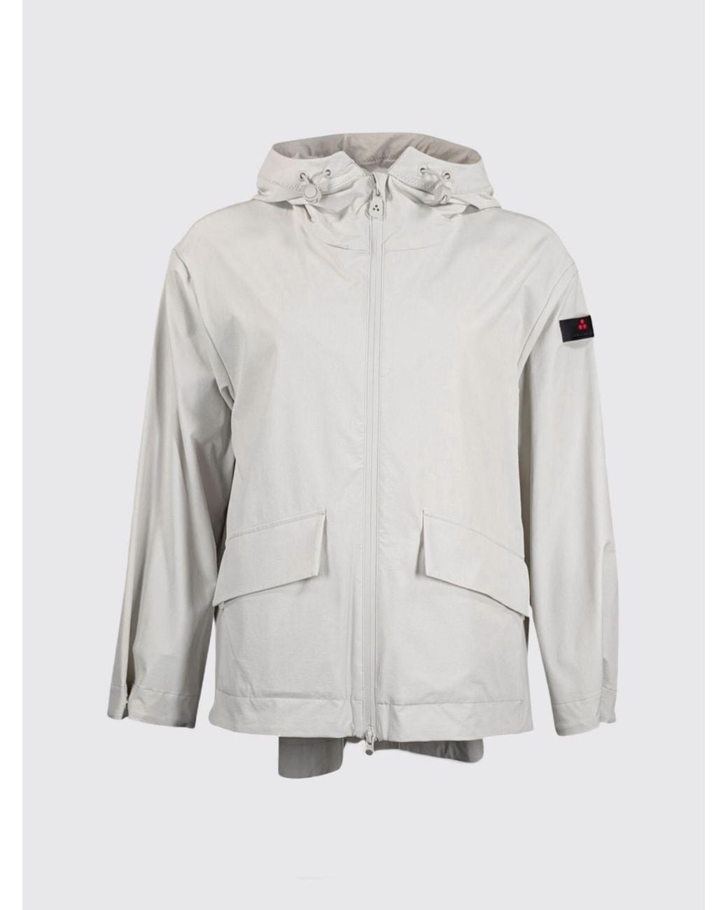 Peuterey Gray Nylon Hooded Windbreaker