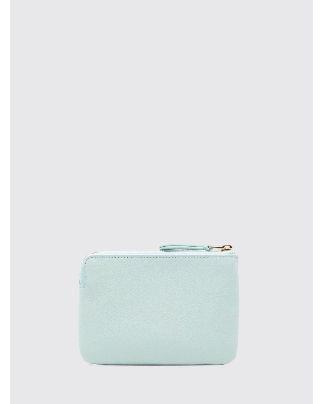 Céline Blue Triomphe Calfskin Leather Zip-Around Wallet