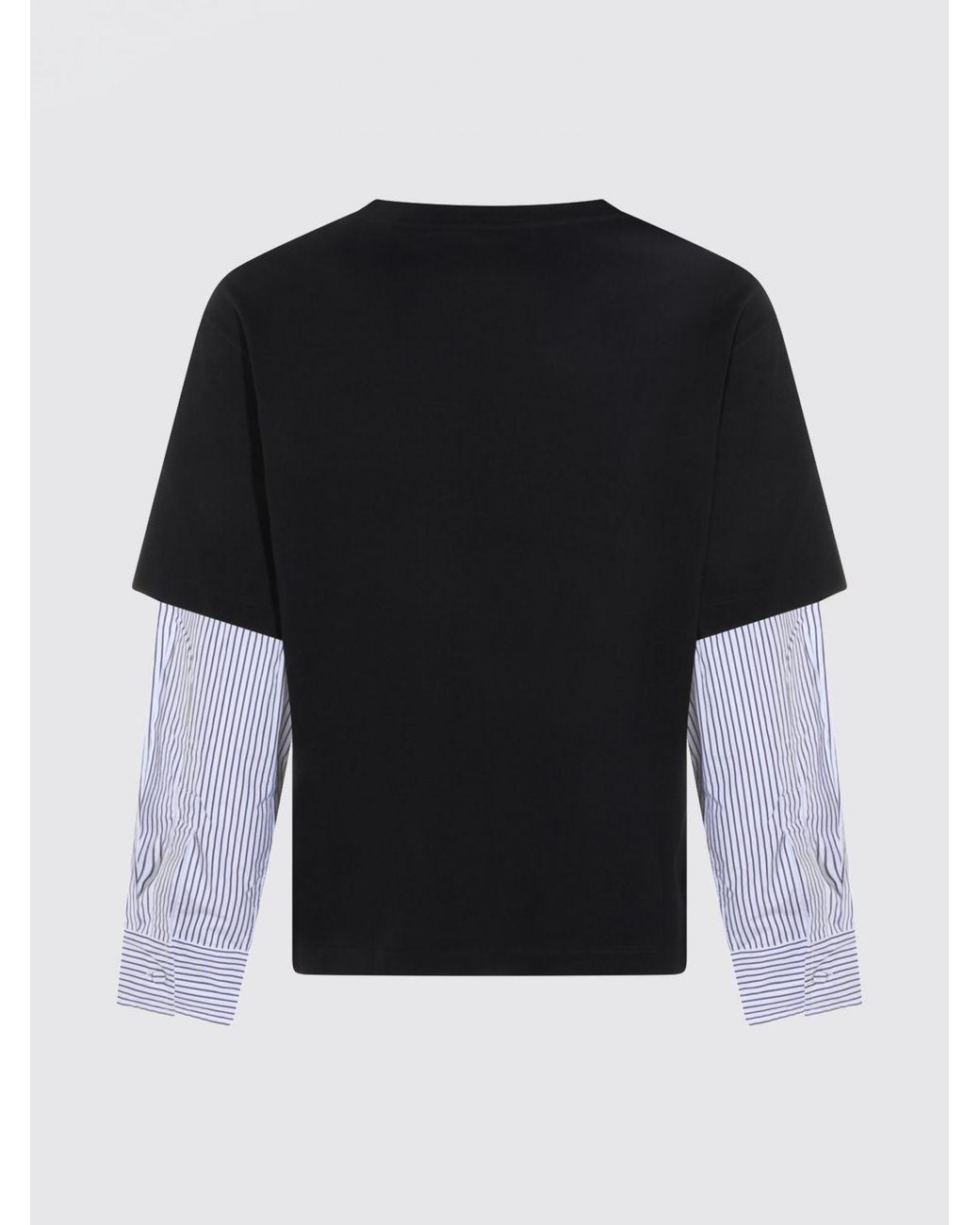 Jil Sander Black Cotton T-Shirt With Shirt Sleeves for men