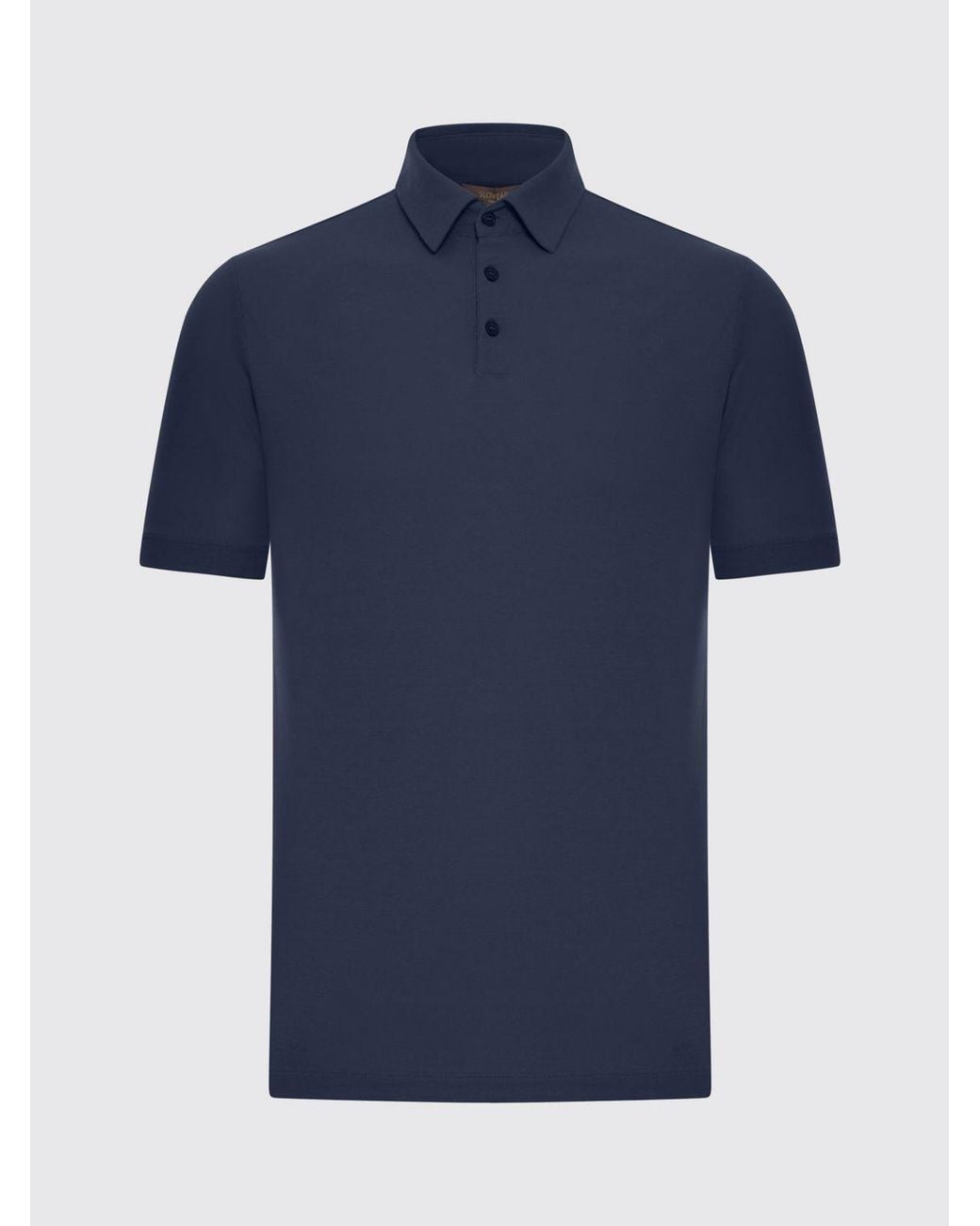 Zanone Blue Basic Cotton Polo Shirt for men