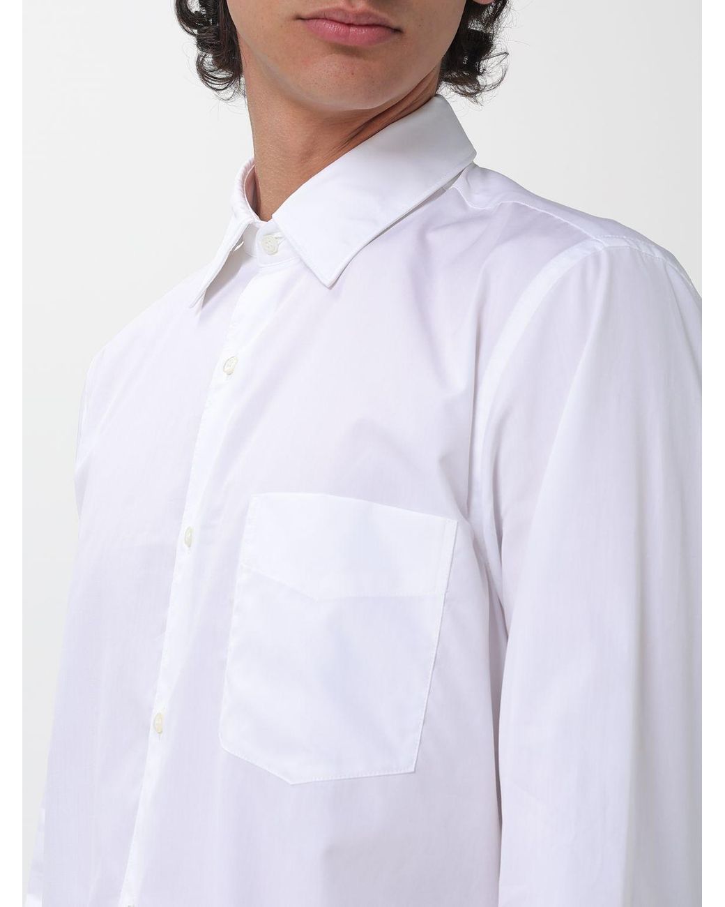 Aspesi White Classic Poplin Shirt for men