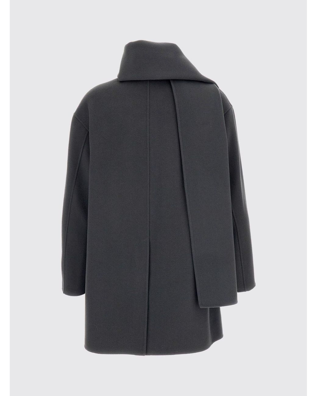 Max Mara Blue Single-Breasted Knee-Length Coat