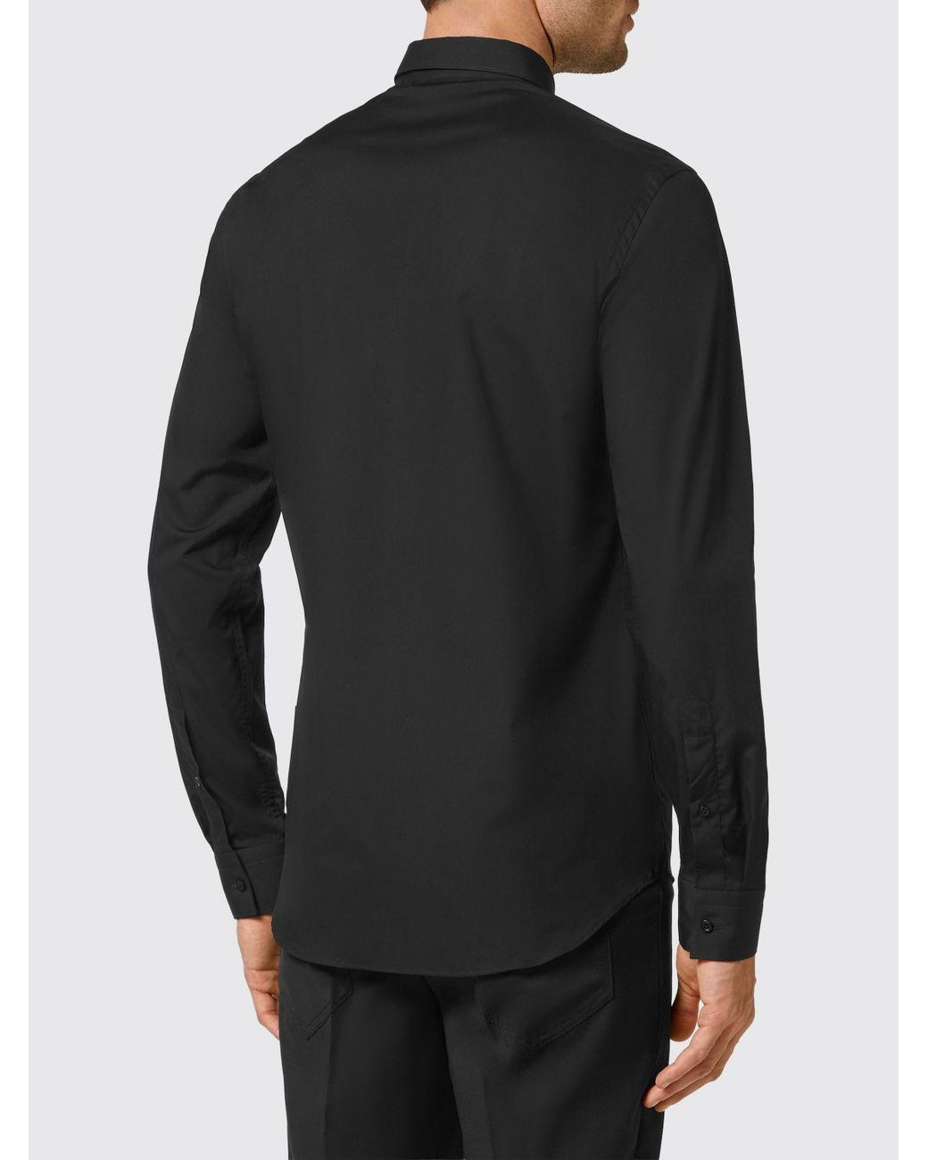 Philipp Plein Black Cotton Poplin Shirt for men