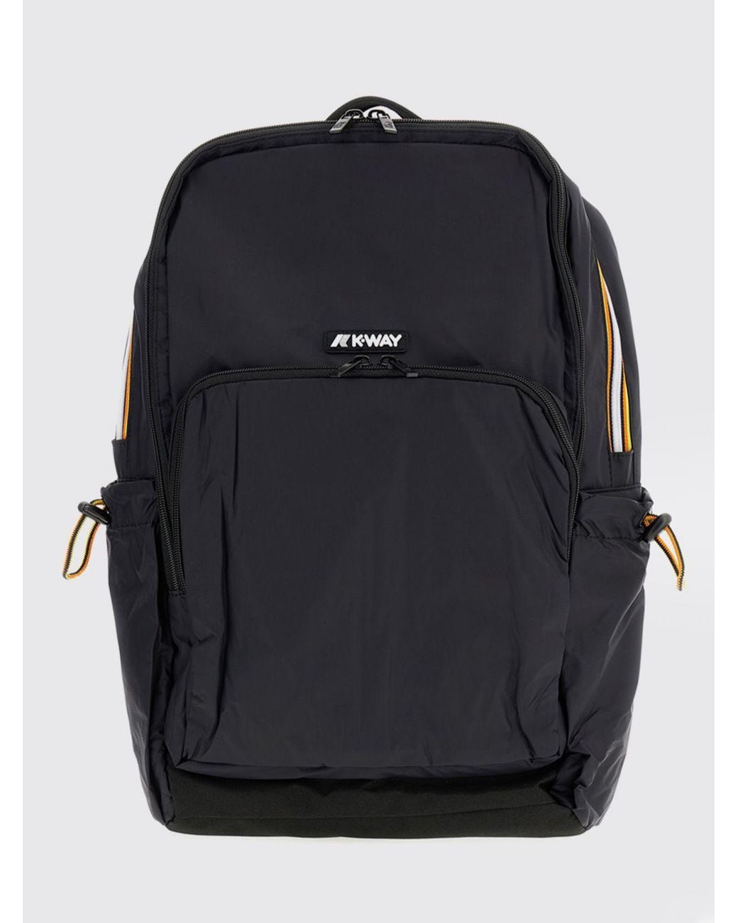 K-Way Black Waterproof Ripstop Nylon Backpack With Adjustable Shoulder Straps for men