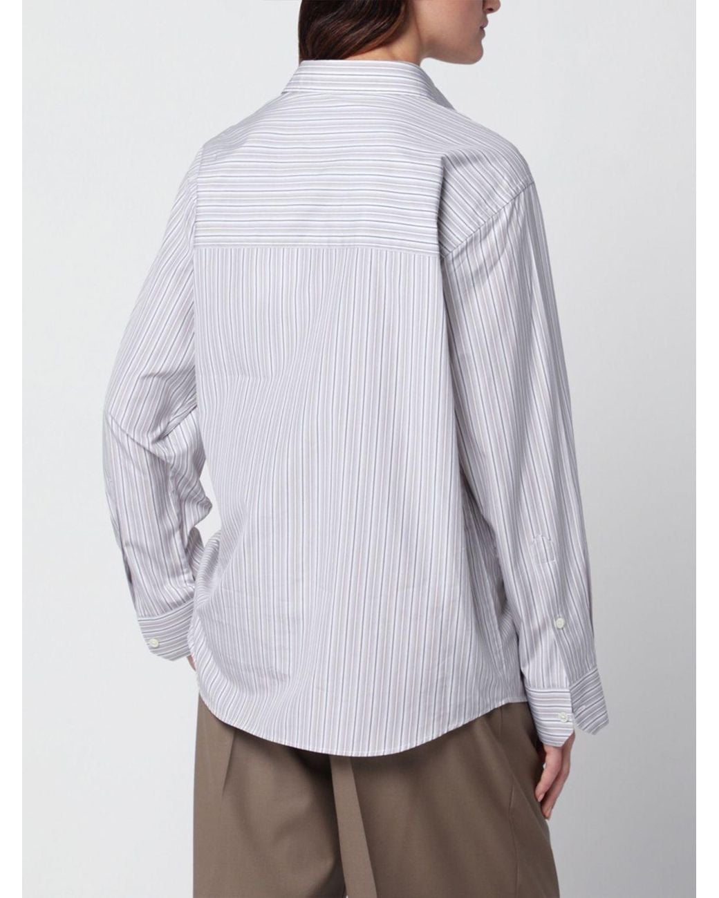 Camicia A Righe di Rohe in Gray