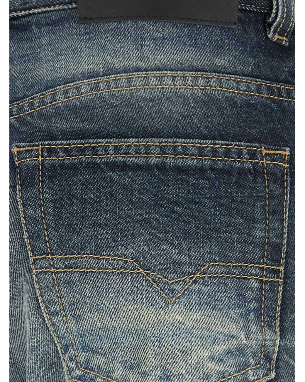 DIESEL Blue High-Waisted Straight Fit Jeans