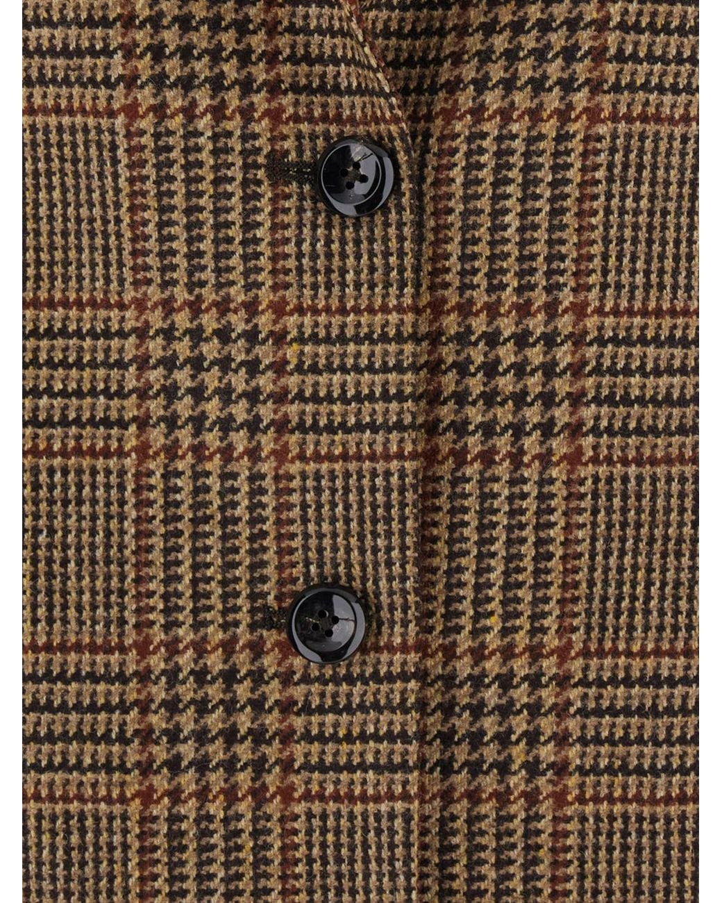 Tagliatore Green Single-Breasted Houndstooth Blazer With Peak Lapels