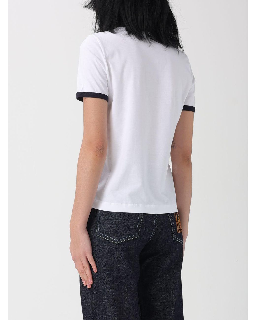Marni White Cotton T-Shirt With Logo
