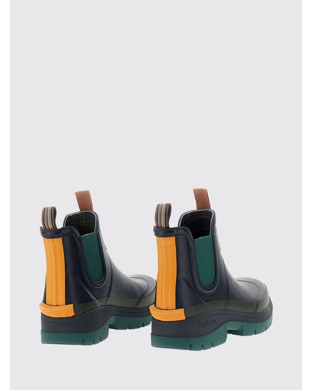 Barbour Blue Paul Smith X Bicolor Rubber Chelsea Rain Boots