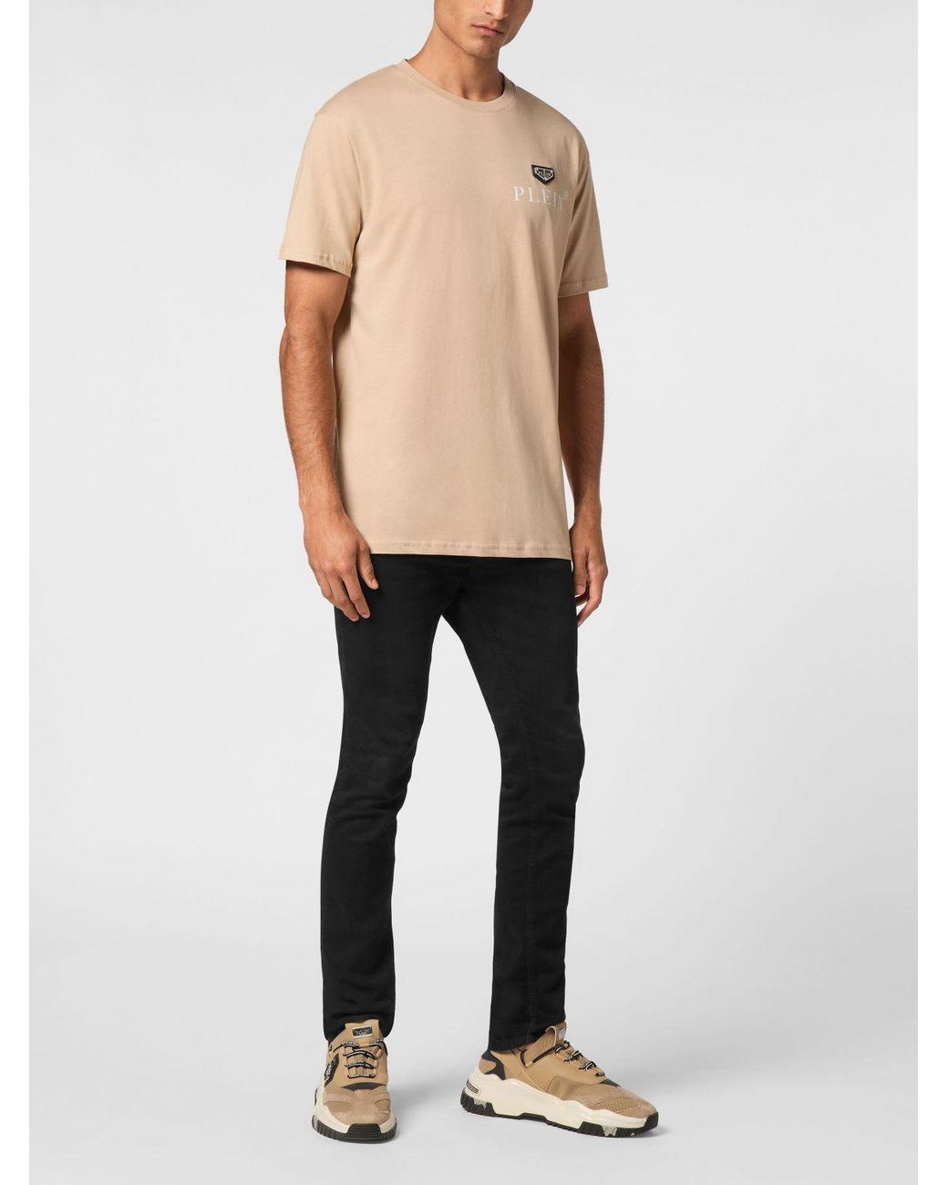 Philipp Plein Natural Crew Neck T-Shirt for men