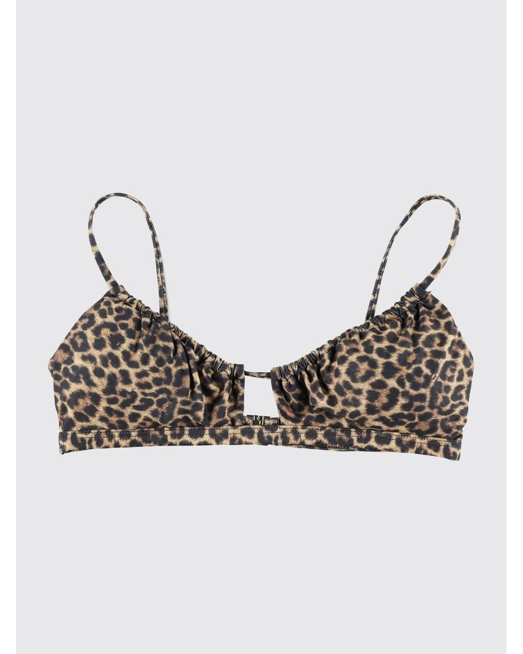 MATINEÉ Natural Animal Print Bikini Top With U-Neckline