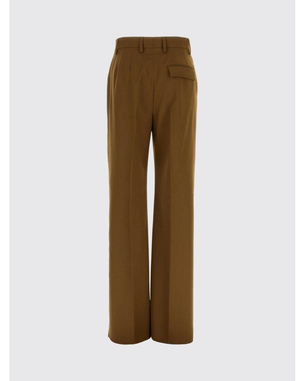 Ferragamo Brown High-Waisted Straight-Leg Wool And Cashmere Trousers