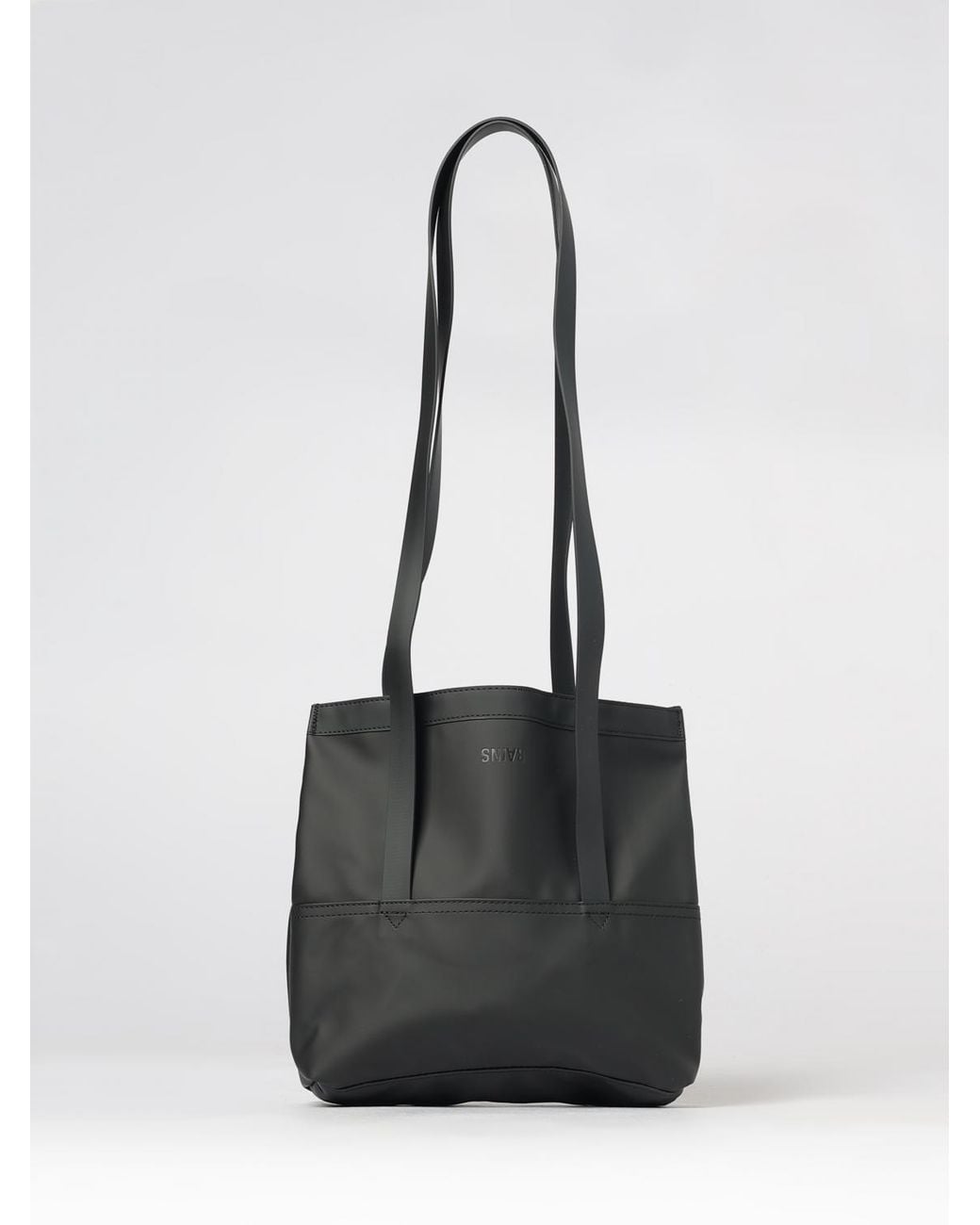 Rains Black 2 Strap Waterproof Fabric Shoulder Bag With Double Handle