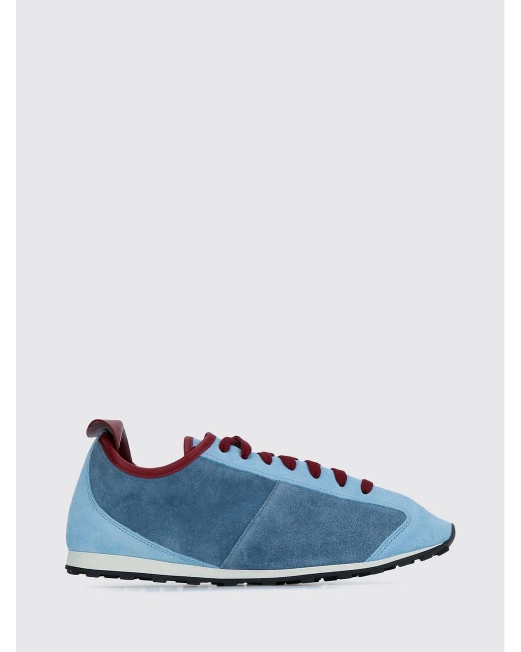 Jacquemus Blue Les Tennis Bicolour Low-Top Leather And Suede Sneakers With Notched Sole for men