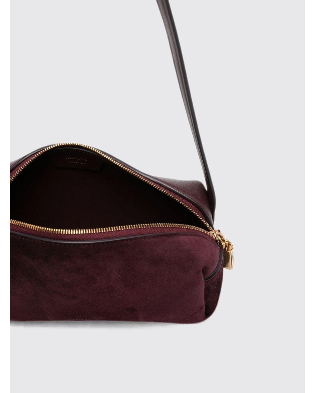 Khaite White Mini Kye Suede And Calfskin Leather Crossbody Bag