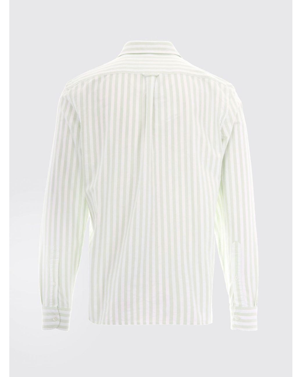 Lacoste Green Striped Cotton Shirt for men