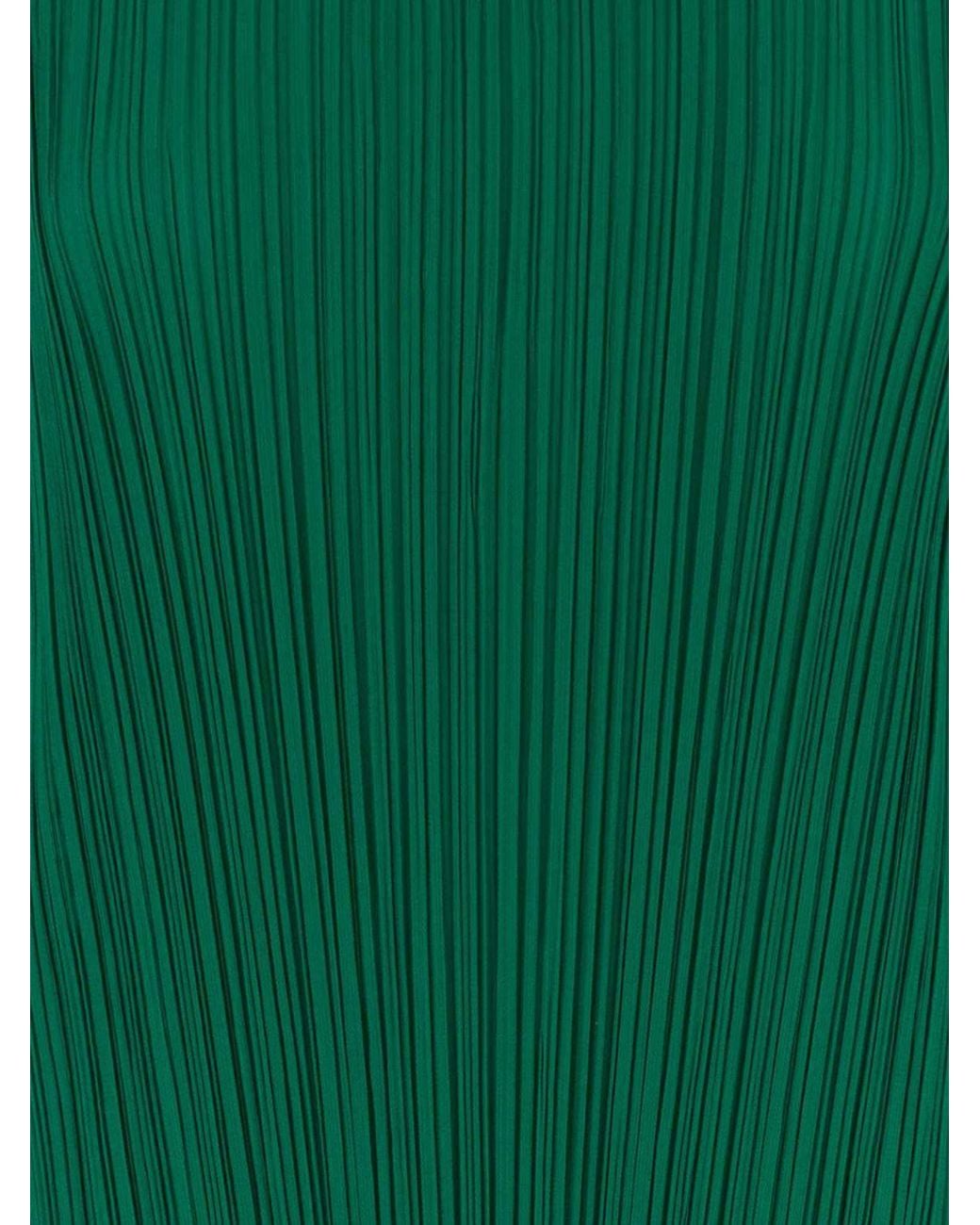 Pleats Please Issey Miyake Green Dress