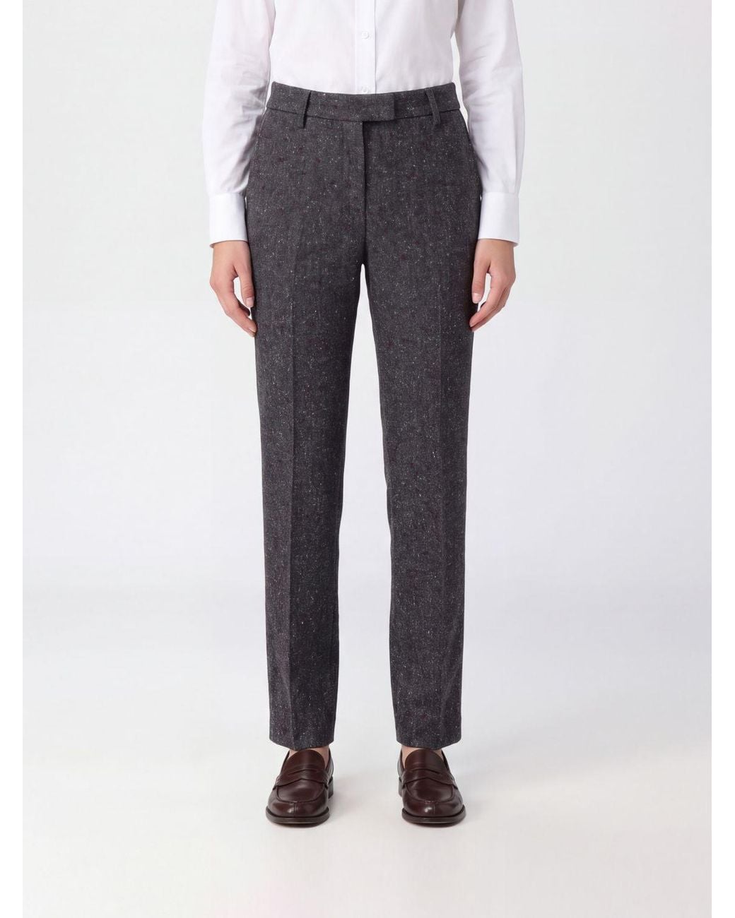 Alberto Biani Gray Tailored Skinny Trousers