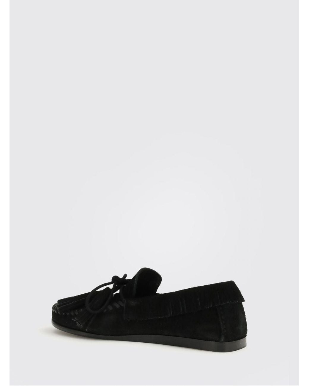 Isabel Marant White Fitza Suede Loafers With Fringes