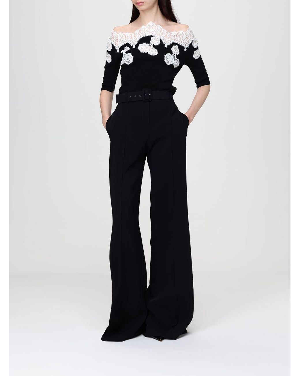 Ermanno Scervino Black Flare Trousers