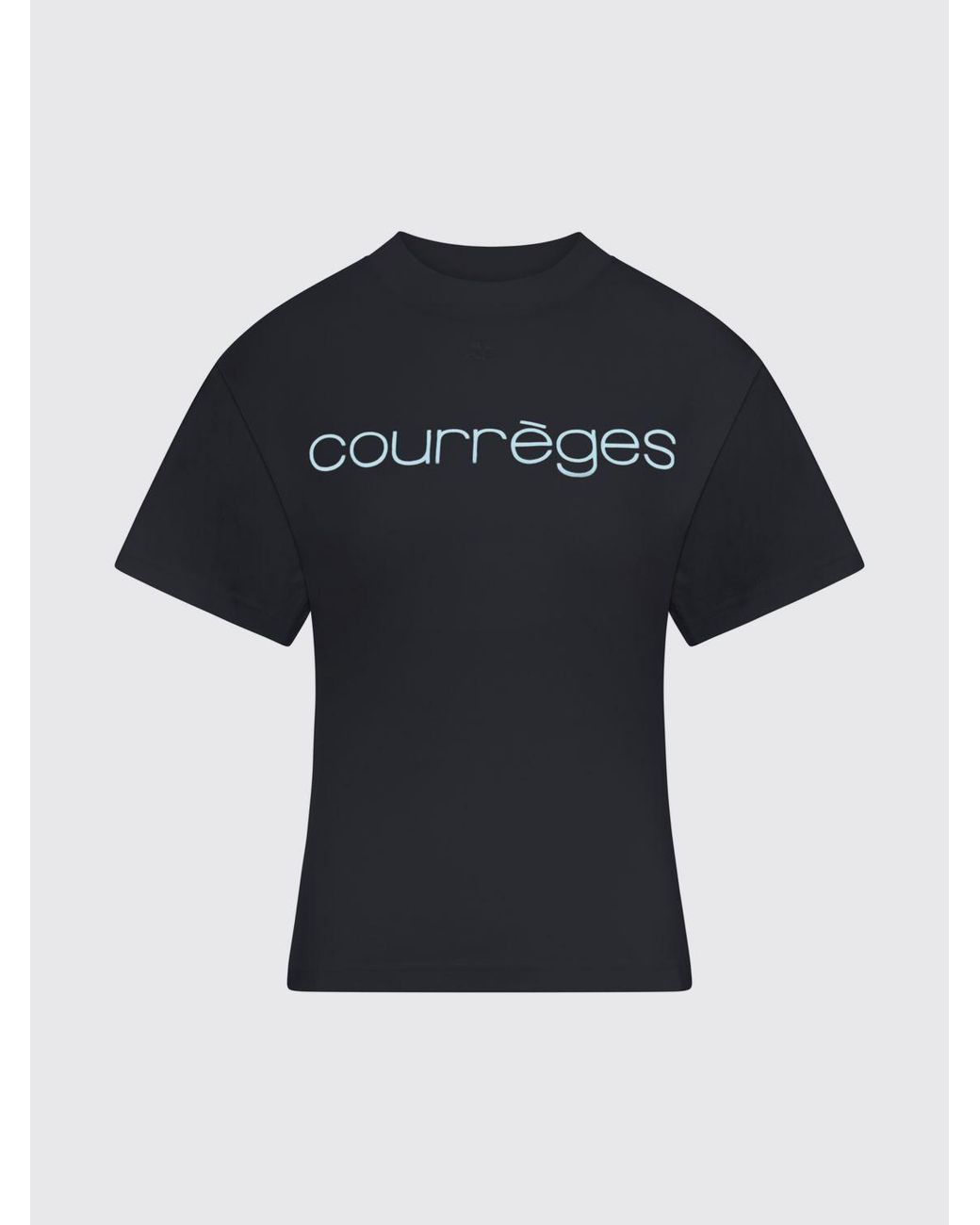 Courreges Black Courr&Egrave	Ges Cotton T-Shirts With Logo