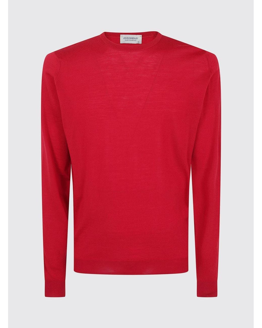 John Smedley Red Crewneck Jumper for men
