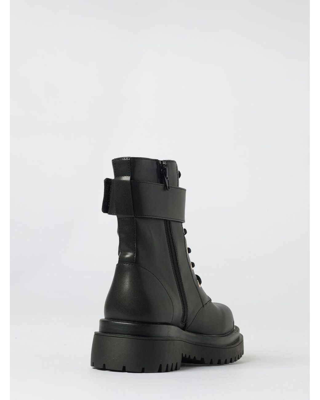 Just Cavalli Black Flat Ankle Boots