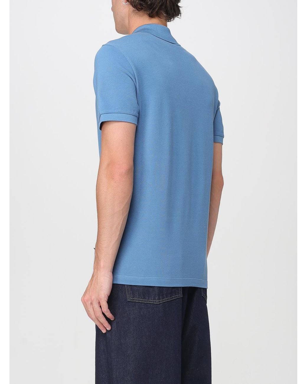 Fendi Blue Air Force Piquet Polo Shirt for men