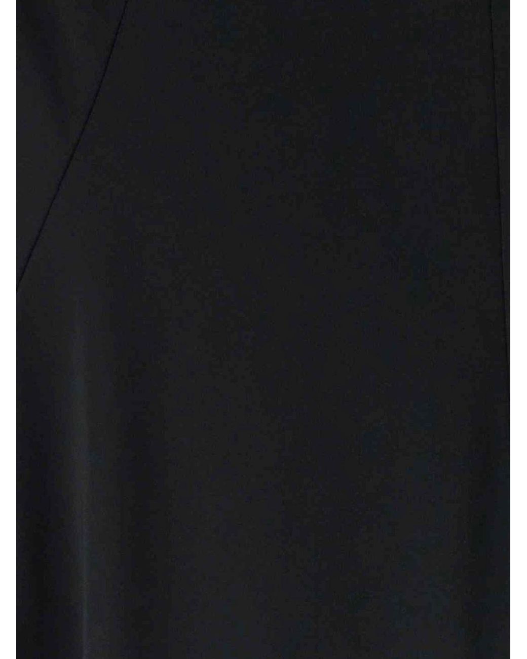 Blumarine Black Off-The-Shoulder Crêpe Evening Gown With Decorative Feathers