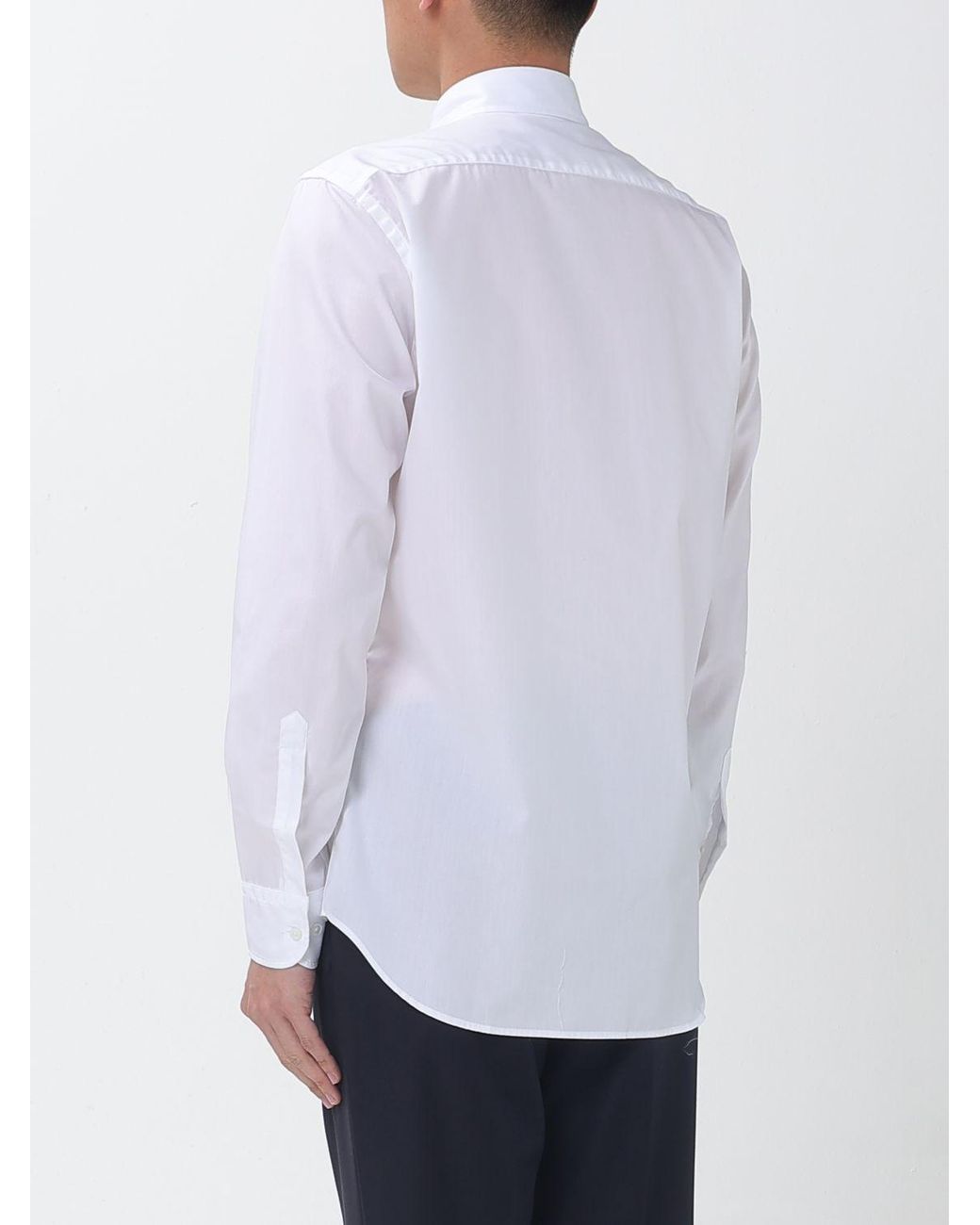 Brooksfield White Classic Cotton Poplin Shirt for men