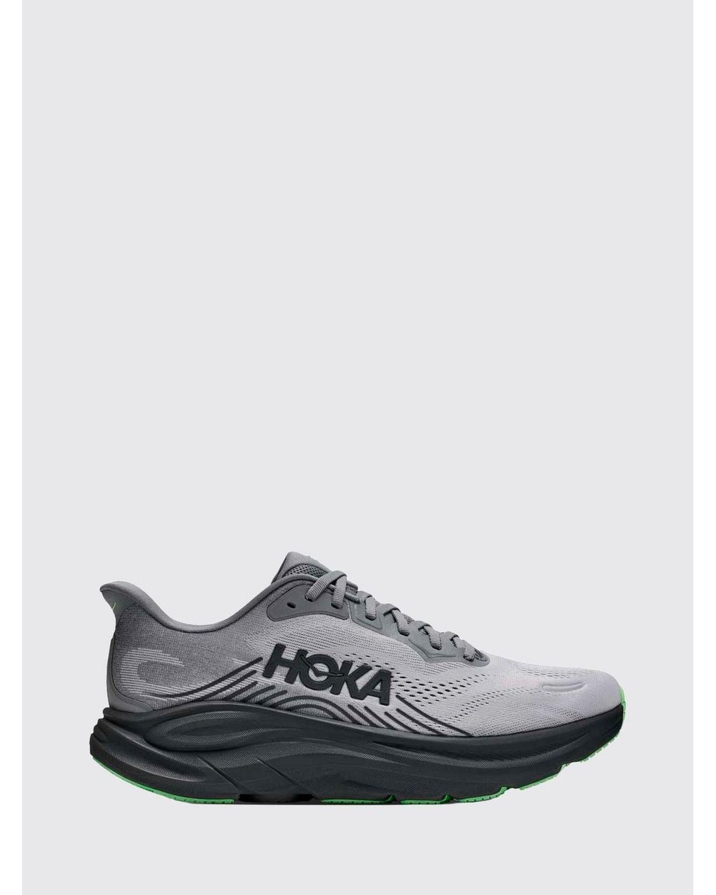 Hoka One One White Clifton 11 Cushioned Breathable Technical Mesh Running Trainers for men
