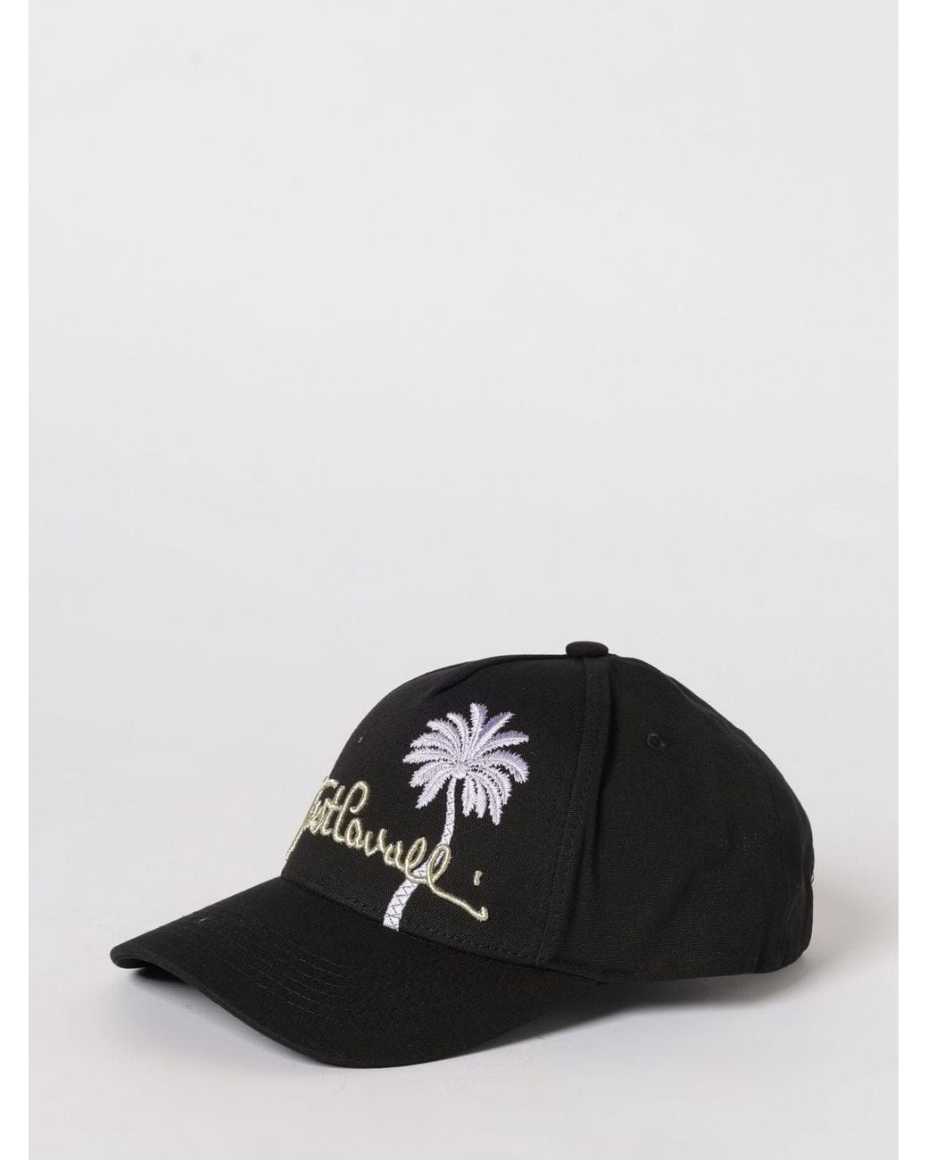 Just Cavalli Black Cotton Twill Hat With Embroidered Logo
