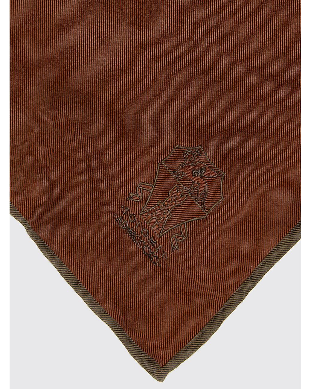 Fazzoletto Da Taschino di Brunello Cucinelli in Brown da Uomo