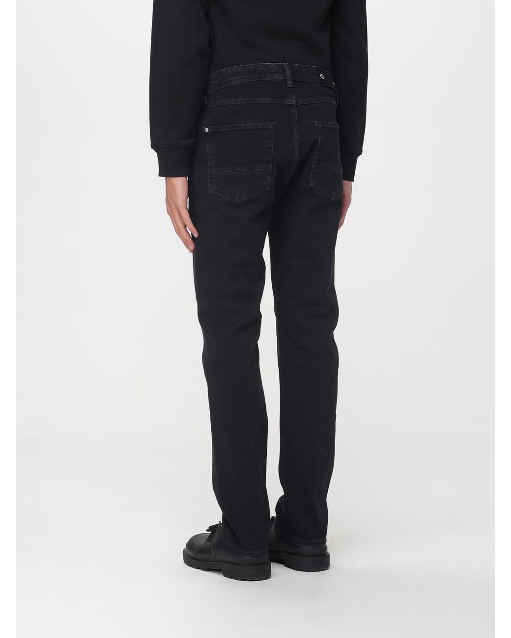 Stone Island Black Denim Straight Jeans for men