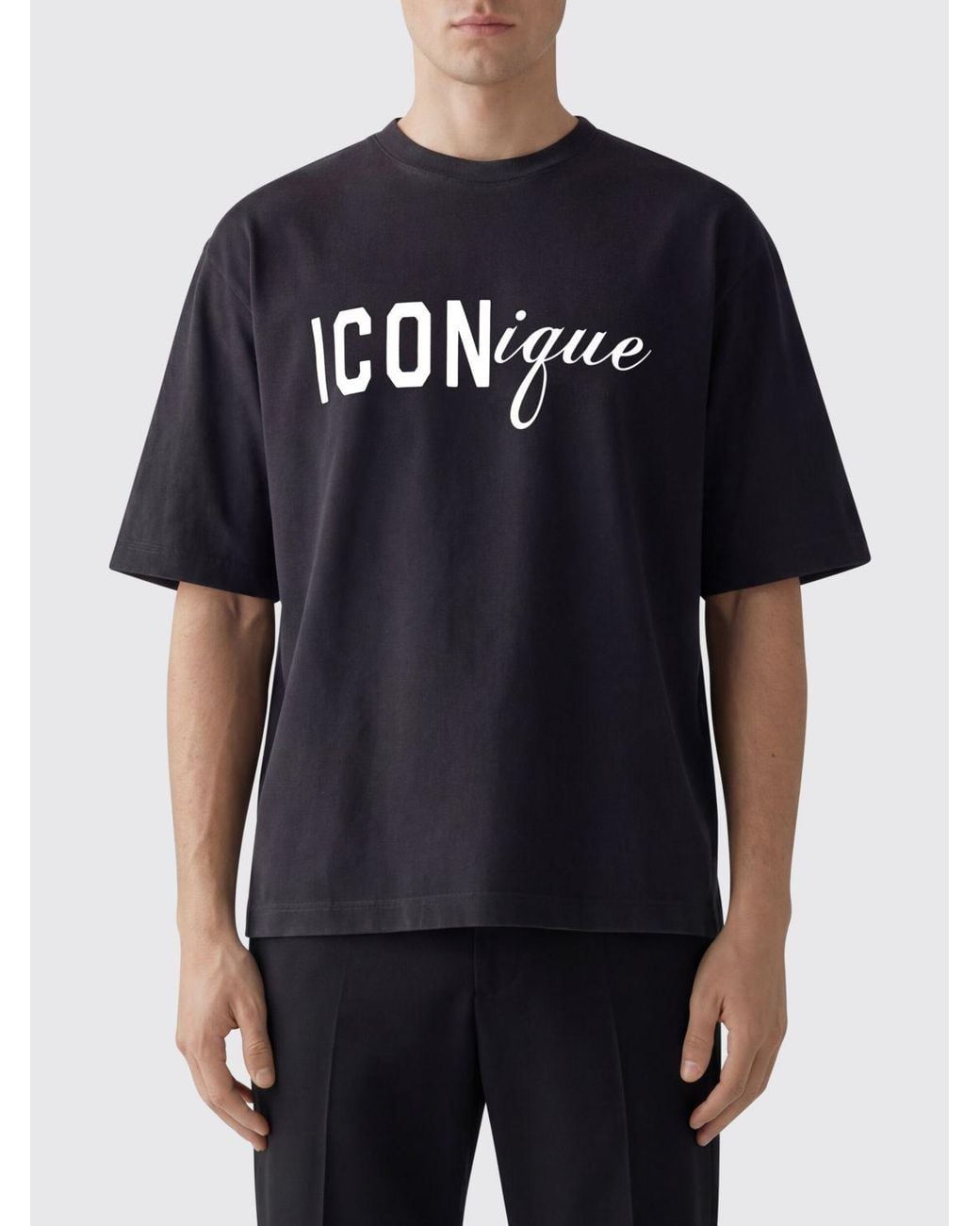 DSquared² Black Cotton T-Shirt for men