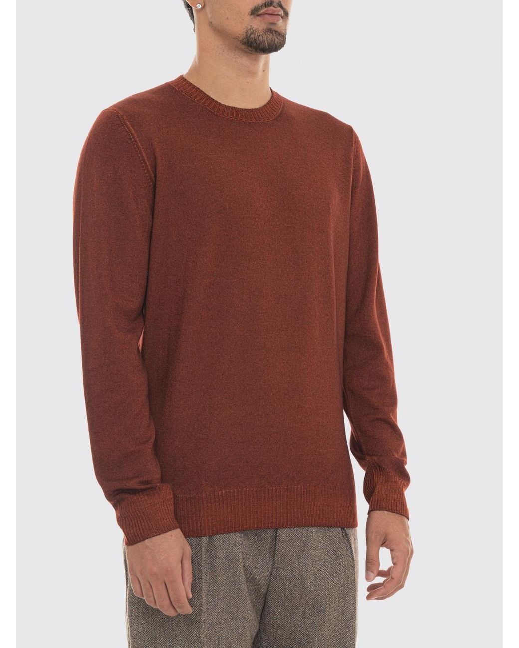 Fay Brown Crewneck Jumper for men