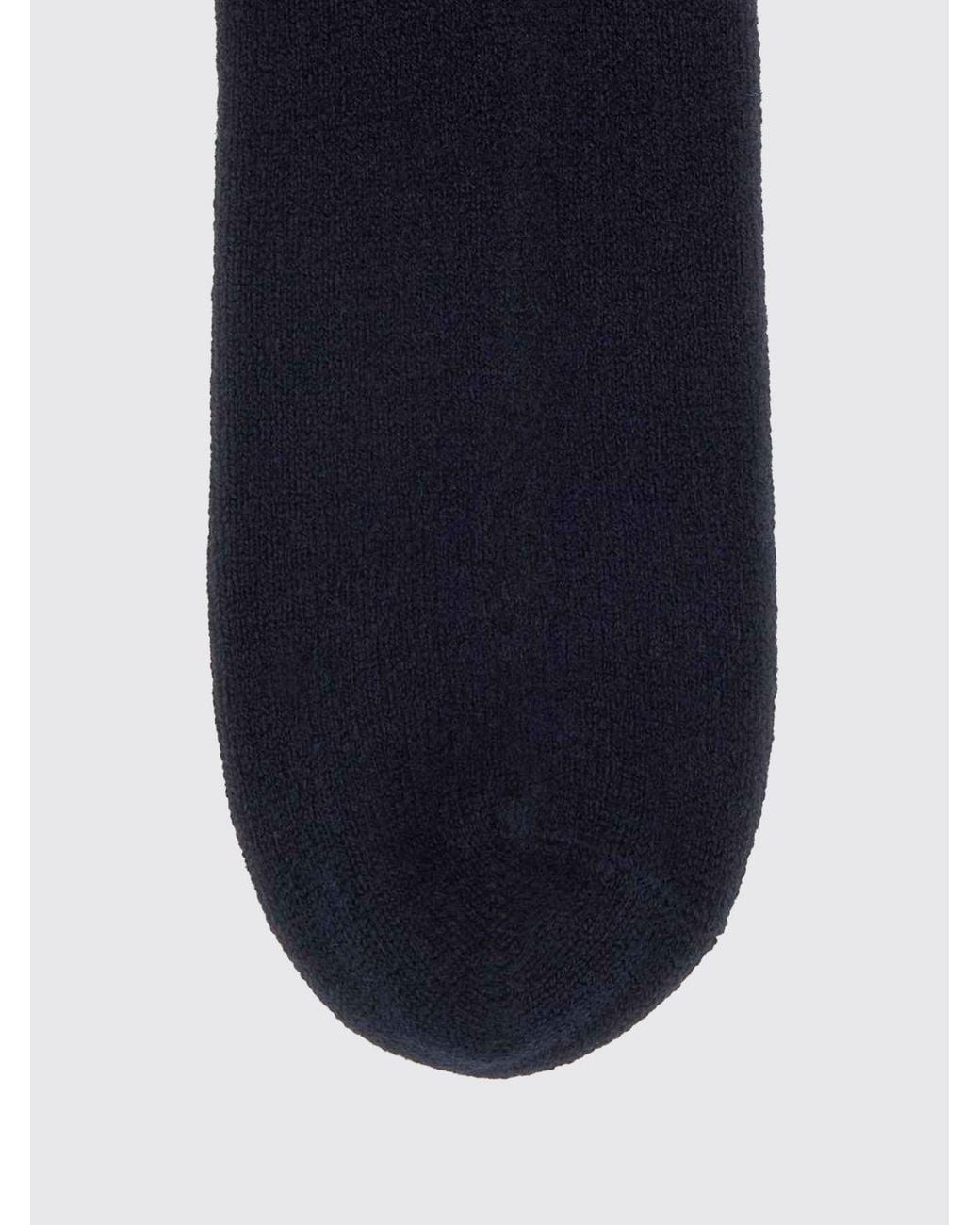 Gallo Blue Calf-High Stretch Cashmere-Blend Socks With Contrast Logo for men